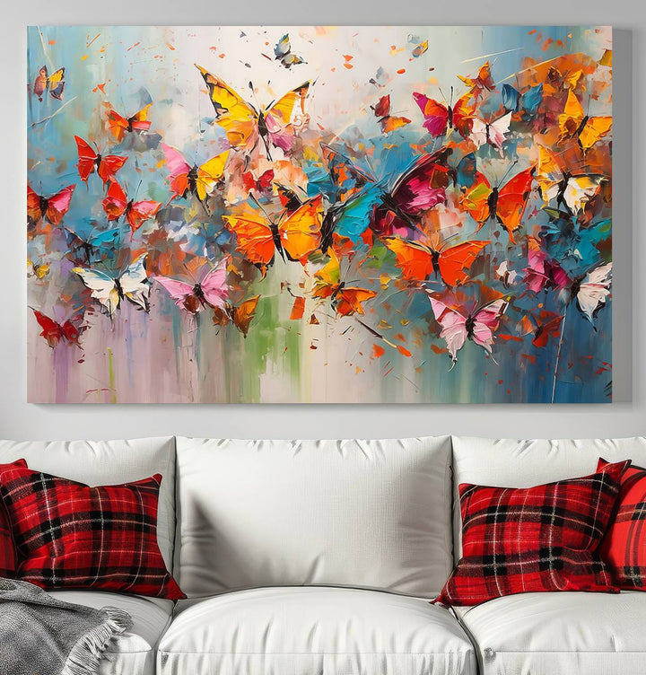 Abstract Butterfly Wall Art Canvas Print