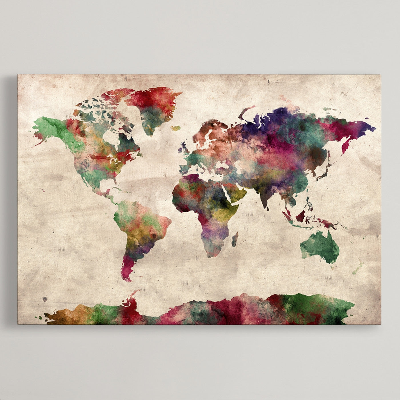 Push Pin World Map Canvas Print – Framed Wall Art for Couples to Track Their Travels – Anniversary Gift or Home Adventure Decor