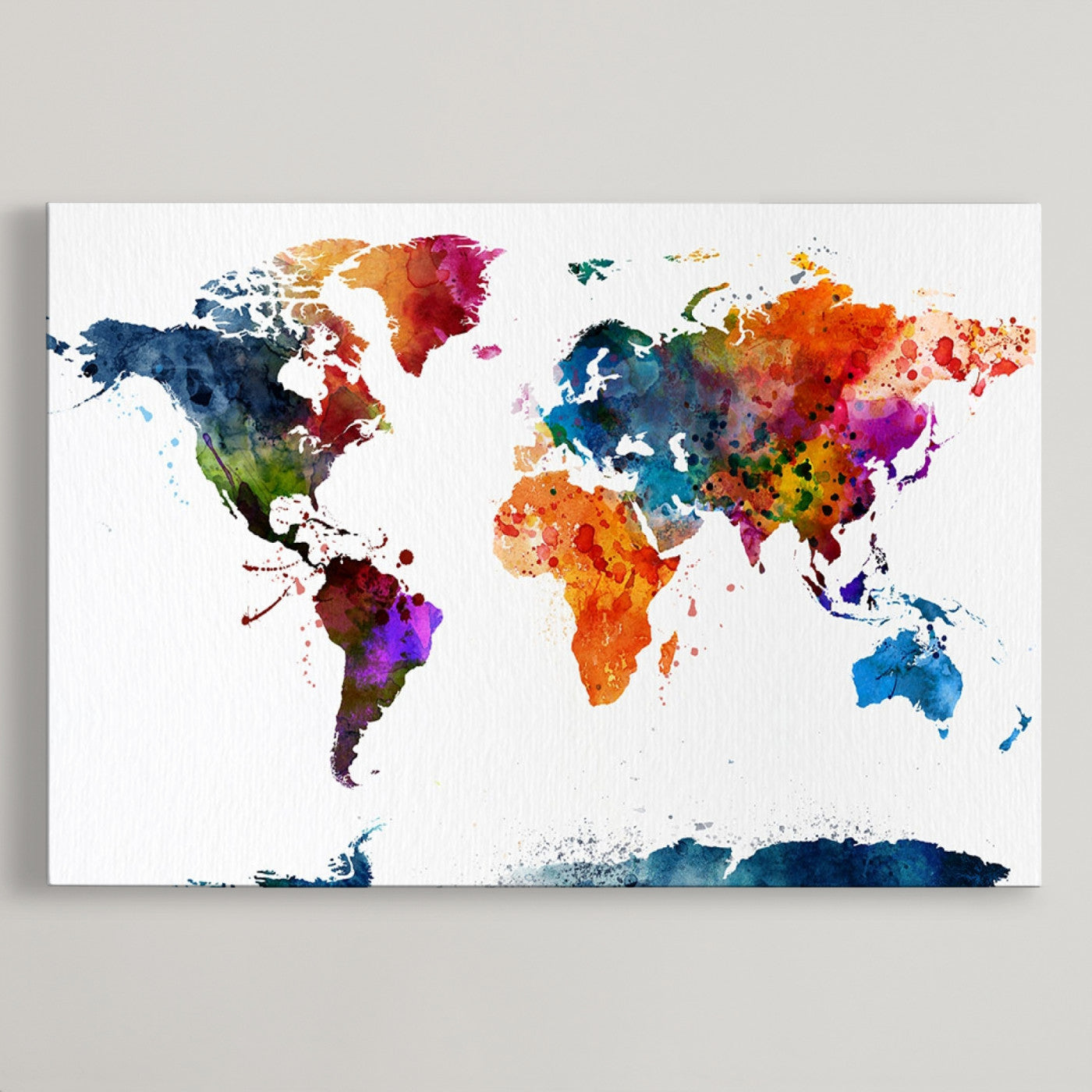 Push Pin World Map Canvas Print – Framed Wall Art for Couples to Track Their Travels – Anniversary Gift or Home Adventure Decor