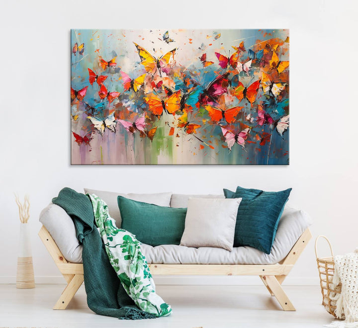 Abstract Butterfly Wall Art Canvas Print