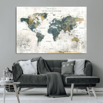 14988581-MGV-CV-36X24-Minimalist Seascape Wall Art Canvas Print, Framed Neutral Beach Print Art Picture Print, Sand Dune Photography Perfect Scandinavian Coastal