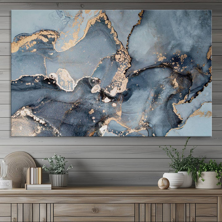 Multipanel Marble Fluid Effect Wall Art Abstract Canvas Wall Art Print