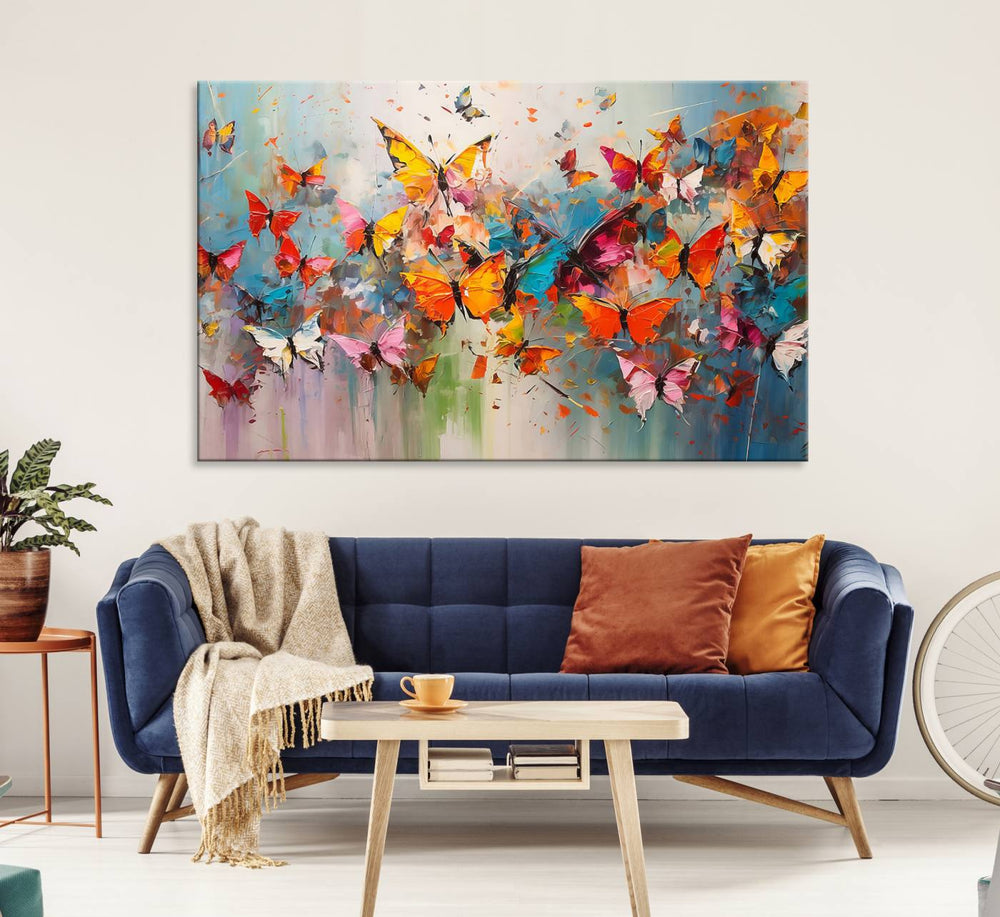 Abstract Butterfly Wall Art Canvas Print