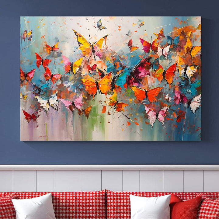 Abstract Butterfly Wall Art Canvas Print