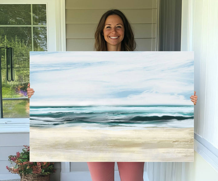 Ocean Abstract Wall Art Canvas Print