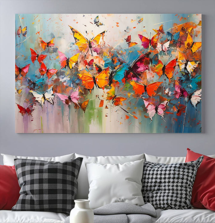 Abstract Butterfly Wall Art Canvas Print