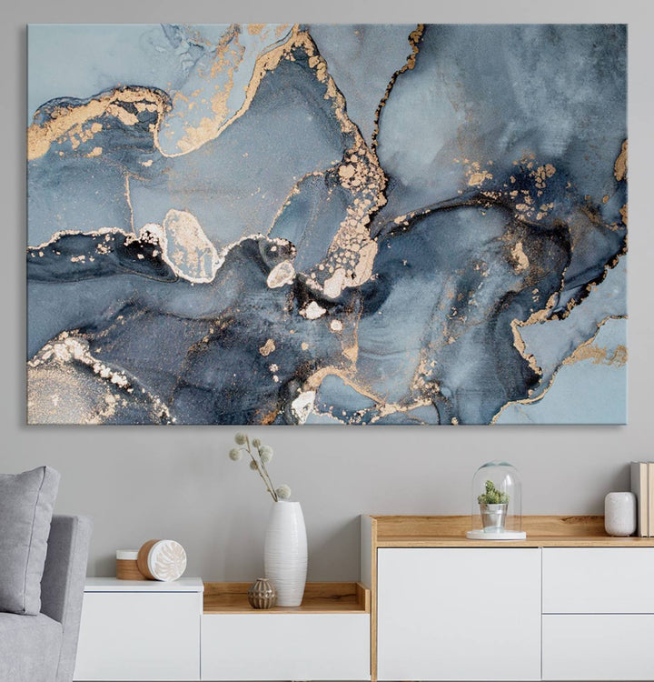 Multipanel Marble Fluid Effect Wall Art Abstract Canvas Wall Art Print