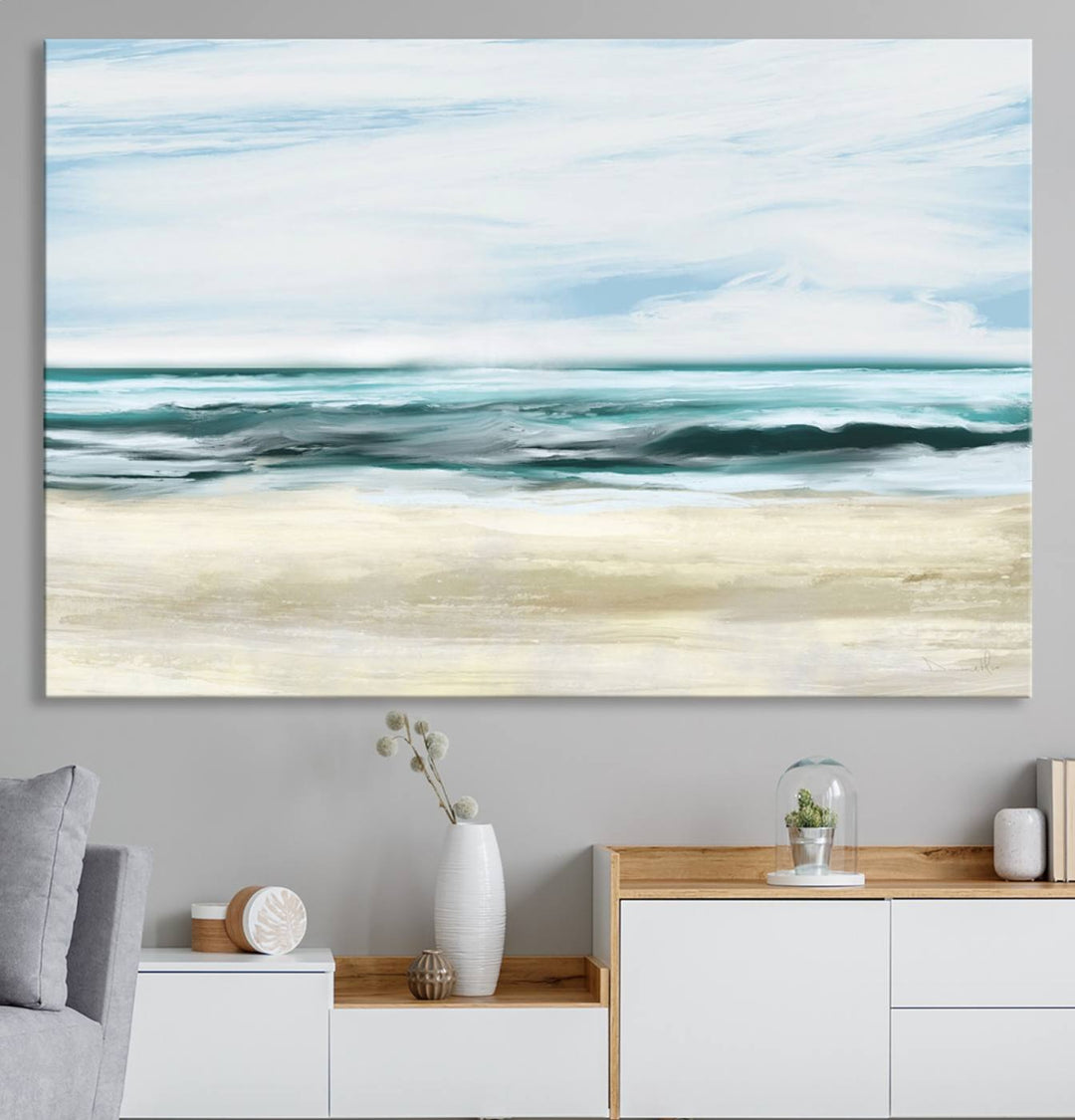 Ocean Abstract Wall Art Canvas Print