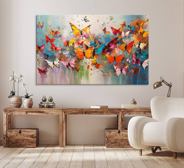 Abstract Butterfly Wall Art Canvas Print