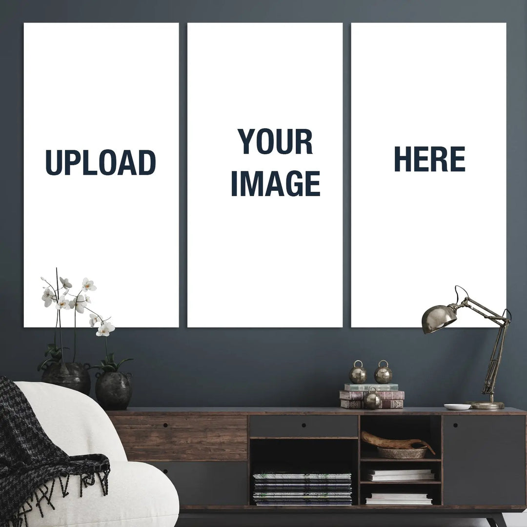 3 Panel Custom Canvas Wall Art Print - Ready to Hang