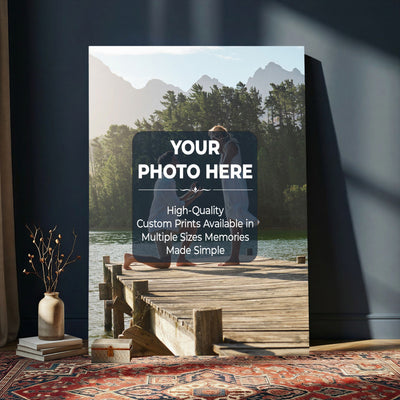 Custom Photo Canvas Print with Frame, Personalized Picture Wall Art