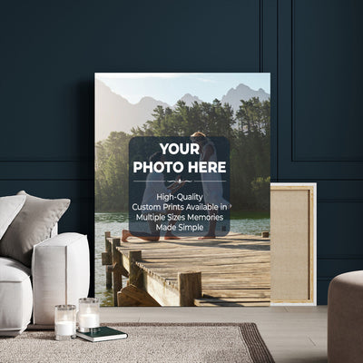 Custom Photo Canvas Print with Frame, Personalized Picture Wall Art