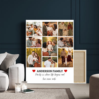 Personalized photo collage gift for parents and grandparents