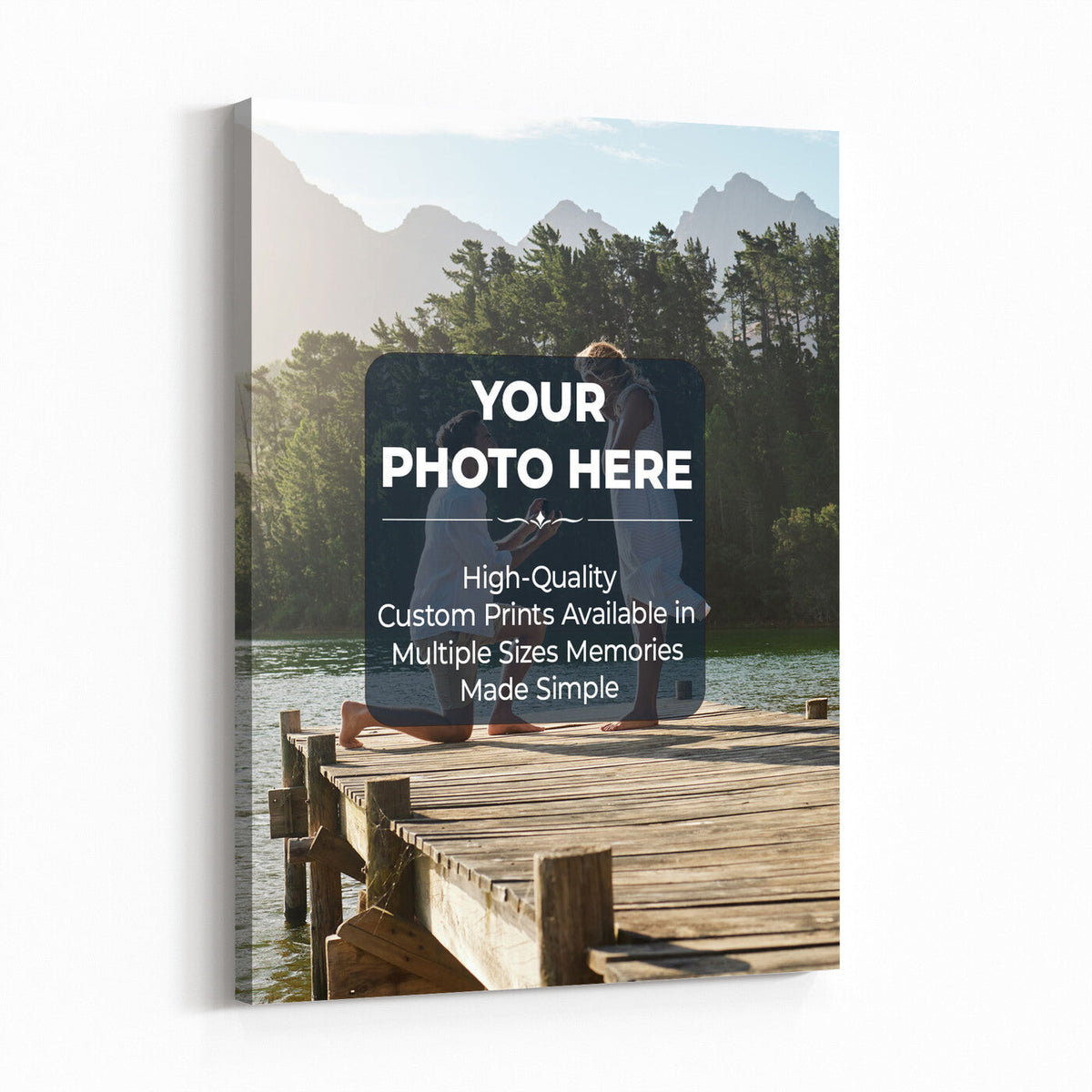 Custom Photo Canvas Print with Frame, Personalized Picture Wall Art