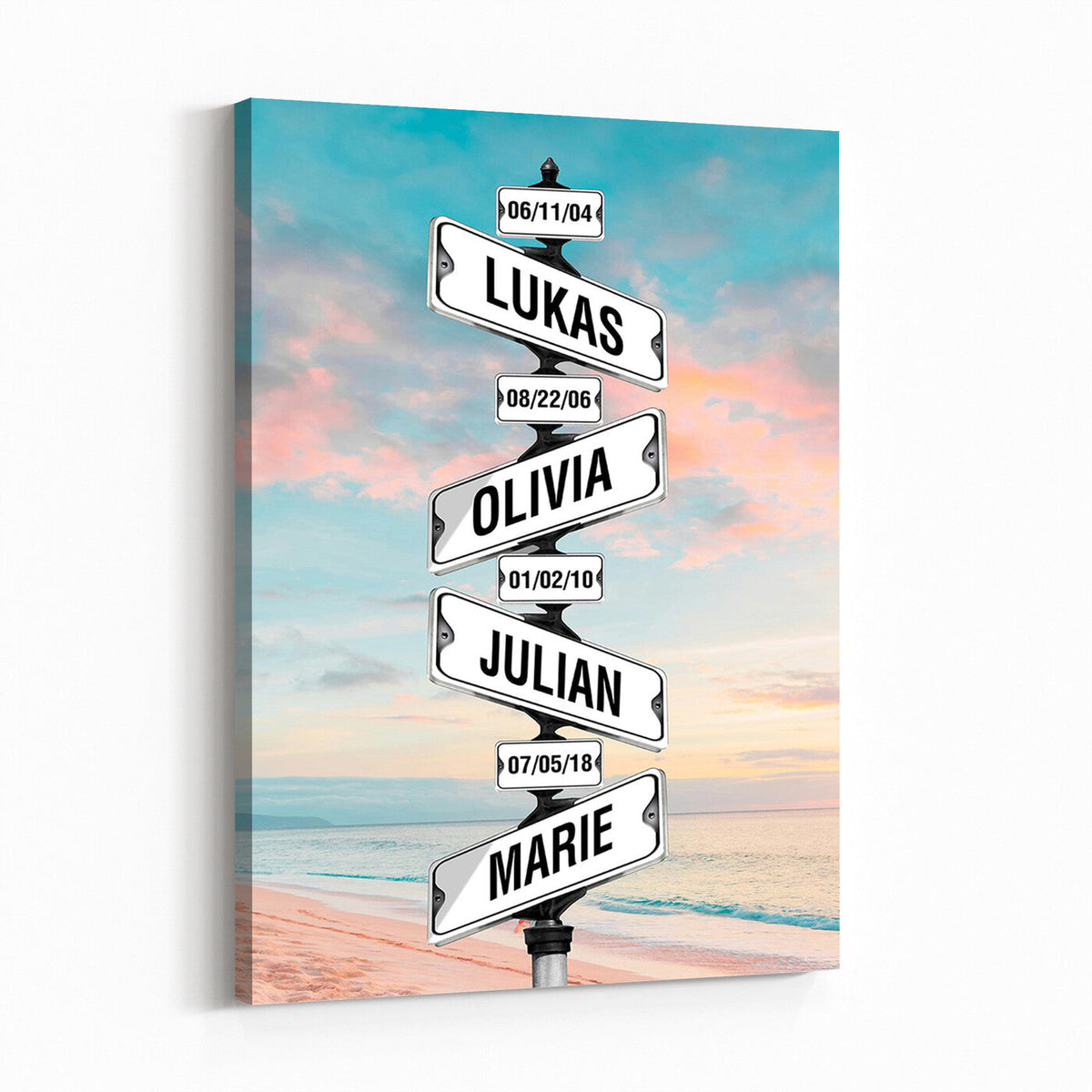 79027171-_Poster-30x20 - Personalized Street Sign Canvas Wall Art, Custom Family Names Signpost Print