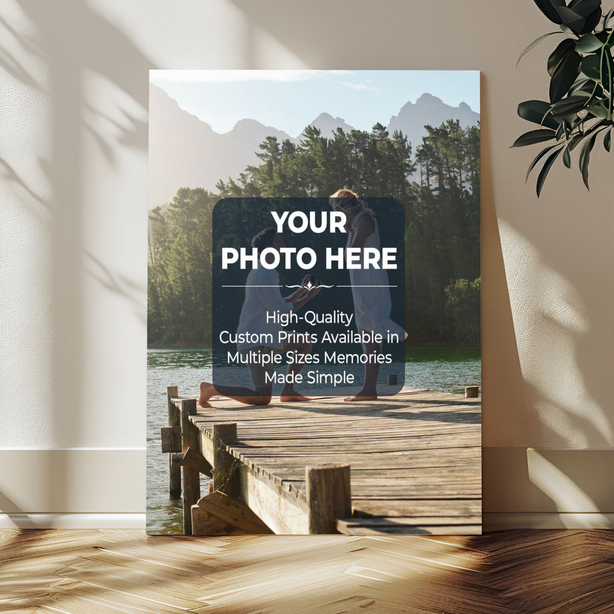Custom Photo Canvas Print with Frame, Personalized Picture Wall Art