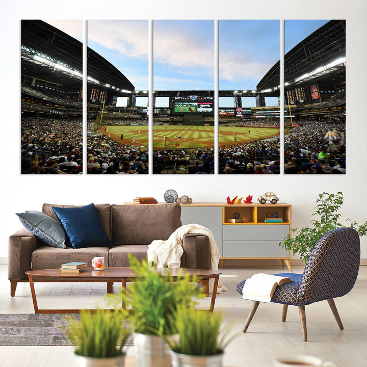 Chase Field Arizona Diamondbacks Stadium Wall Art Canvas Print