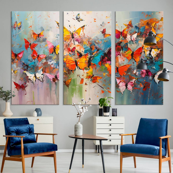 Abstract Butterfly Wall Art Canvas Print