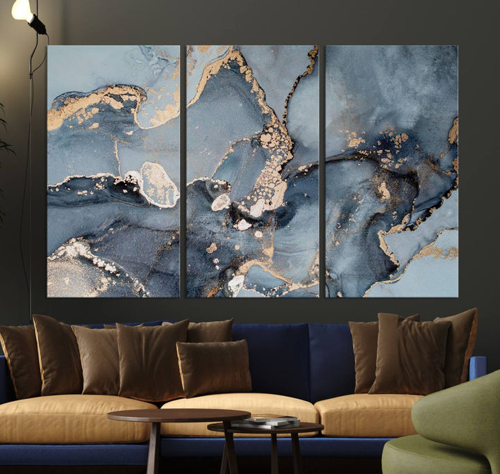 Multipanel Marble Fluid Effect Wall Art Abstract Canvas Wall Art Print