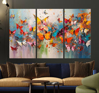 Abstract Butterfly Wall Art Canvas Print