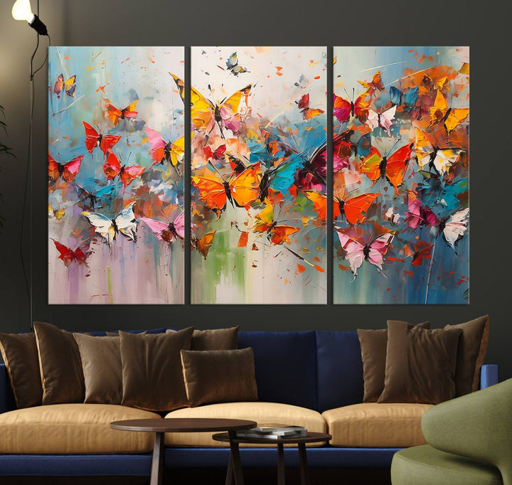 Abstract Butterfly Wall Art Canvas Print