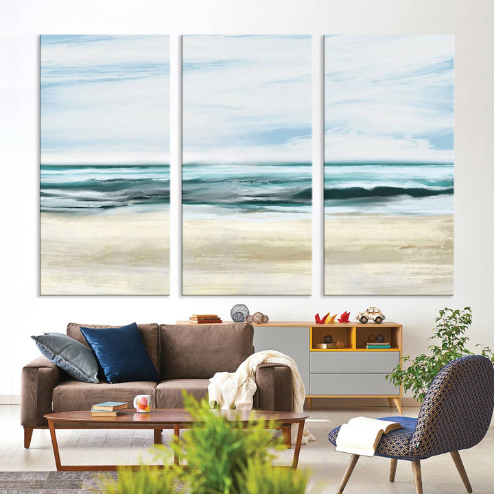 Ocean Abstract Wall Art Canvas Print