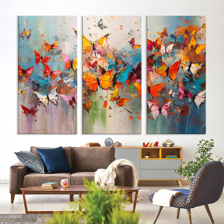 Abstract Butterfly Wall Art Canvas Print