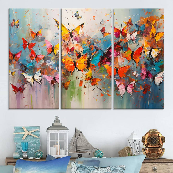 Abstract Butterfly Wall Art Canvas Print