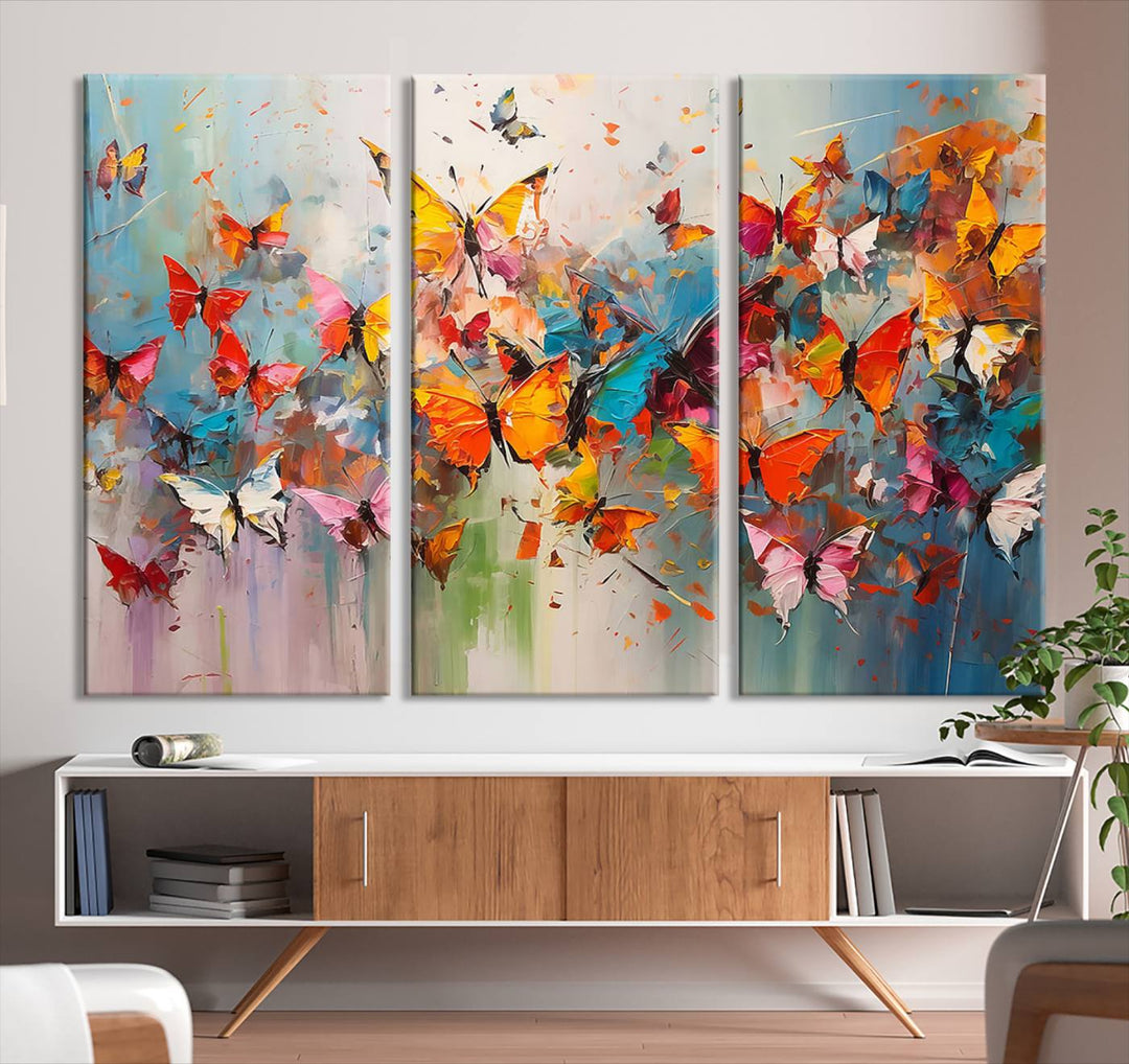 Abstract Butterfly Wall Art Canvas Print
