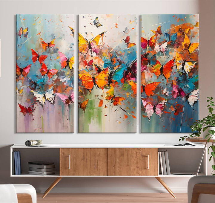 Abstract Butterfly Wall Art Canvas Print
