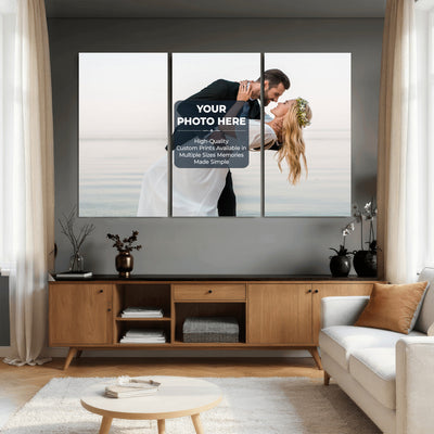 46573466-MGV-CV-48X32-3P - Custom Photo Canvas Print, Personalized Picture Wall Art, Your Image on Canvas, Family Portrait Gift