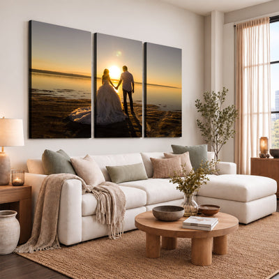 CSTM911-MGV-CV-48X32-3P - Personalized Custom Wall Art, Create Your Own Photo Canvas Print, 3 Panel Set