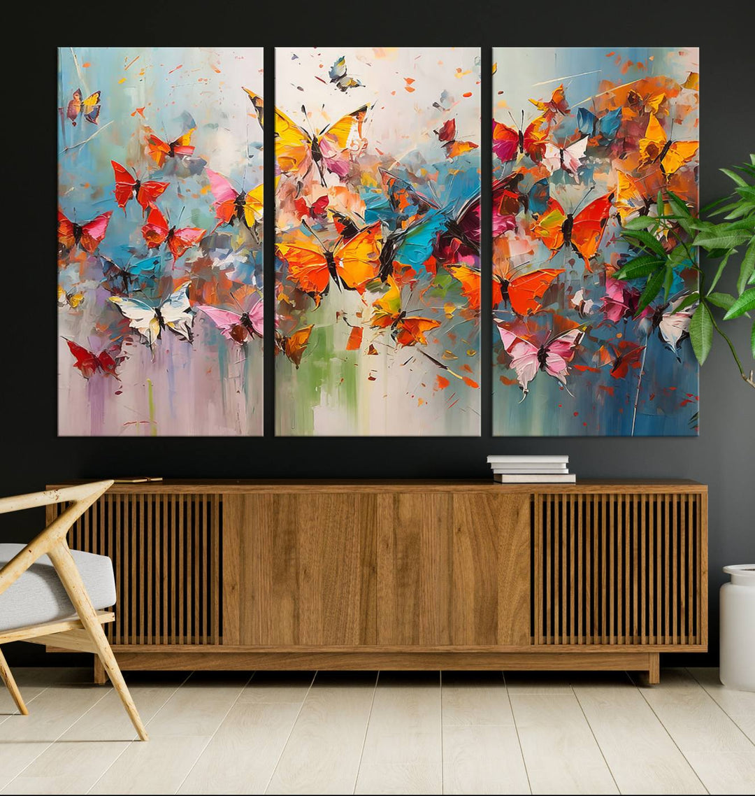 Abstract Butterfly Wall Art Canvas Print
