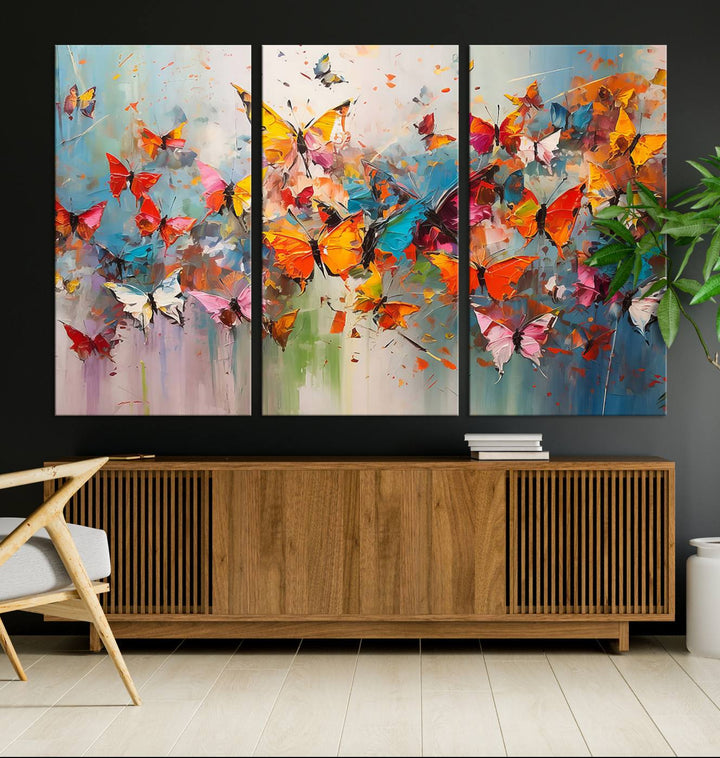 Abstract Butterfly Wall Art Canvas Print