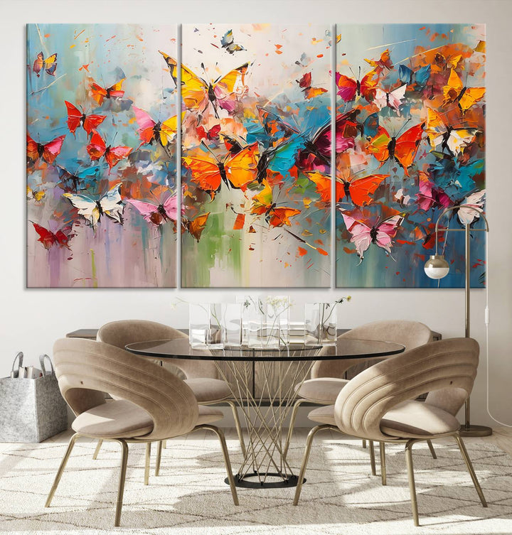Abstract Butterfly Wall Art Canvas Print