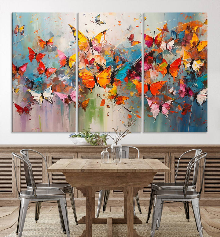 Abstract Butterfly Wall Art Canvas Print