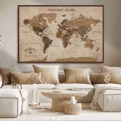 81121837-MGV-CV-36X24-Texas Longhorn Wall Art Canvas Print, Framed Western Rustic Art Picture Print, Farmhouse Decor Perfect Rustic Farmhouse Decor Artwork