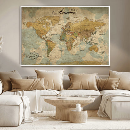 82876970-MGV-FC-36X24_White-Spotted Butterfly Wall Art Canvas Print, Neutral Insect Theme Print, Framed Earthy Wing Pattern Art Print, Large Minimalist Nature Decor