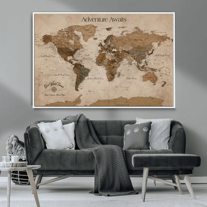 81121837-MGV-CV-36X24-Texas Longhorn Wall Art Canvas Print, Framed Western Rustic Art Picture Print, Farmhouse Decor Perfect Rustic Farmhouse Decor Artwork