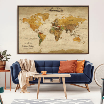 36249537-MGV-CV-36X24-Calm Earthy Aesthetic Wall Art Canvas Print, Arid Terrain Decor Print, Framed Joshua Tree Art Print, Large Monochrome Desert Scene Printing,