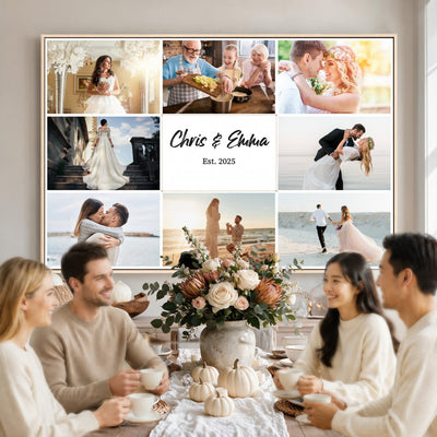 CSTM914ANIDD-MGV-CV-36X24 - Custom Photo Framed Canvas Wall Art, Personalized Picture Print