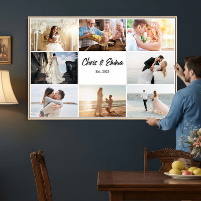CSTM914ANIDD-MGV-CV-36X24 - Custom Photo Framed Canvas Wall Art, Personalized Picture Print