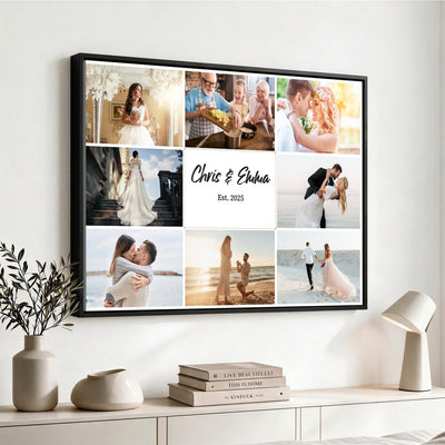 CSTM914ANIDD-MGV-CV-36X24 - Custom Photo Framed Canvas Wall Art, Personalized Picture Print