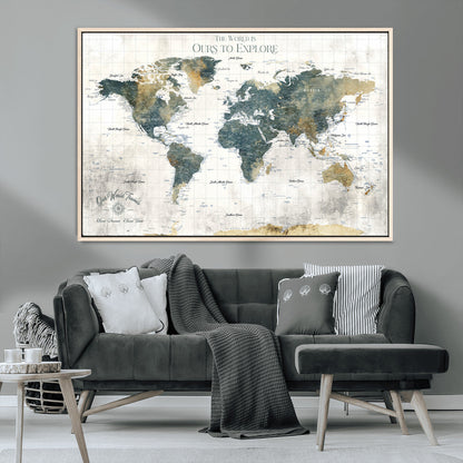 14988581-MGV-CV-36X24-Minimalist Seascape Wall Art Canvas Print, Framed Neutral Beach Print Art Picture Print, Sand Dune Photography Perfect Scandinavian Coastal