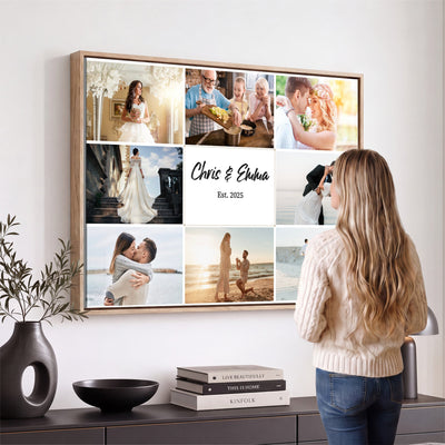 CSTM914ANIDD-MGV-CV-36X24 - Custom Photo Framed Canvas Wall Art, Personalized Picture Print