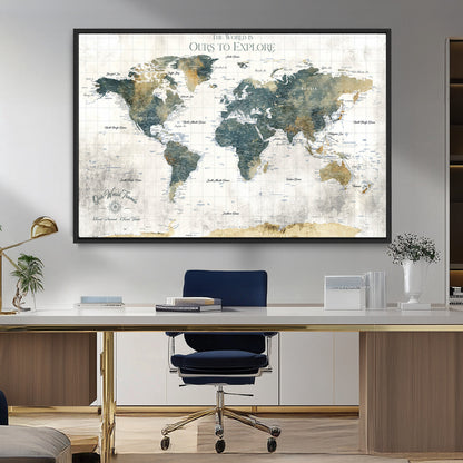 14988581-MGV-CV-36X24-Minimalist Seascape Wall Art Canvas Print, Framed Neutral Beach Print Art Picture Print, Sand Dune Photography Perfect Scandinavian Coastal
