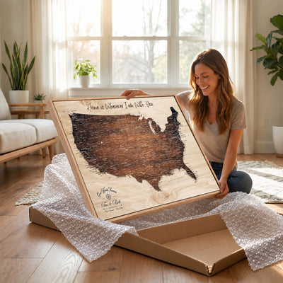 16274332-_Poster-30x20 - Personalized USA Push Pin Travel Map Canvas for Adventure Wall Decor