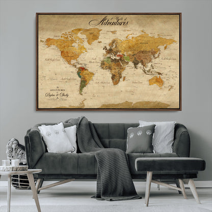 36249537-MGV-CV-36X24-Calm Earthy Aesthetic Wall Art Canvas Print, Arid Terrain Decor Print, Framed Joshua Tree Art Print, Large Monochrome Desert Scene Printing,