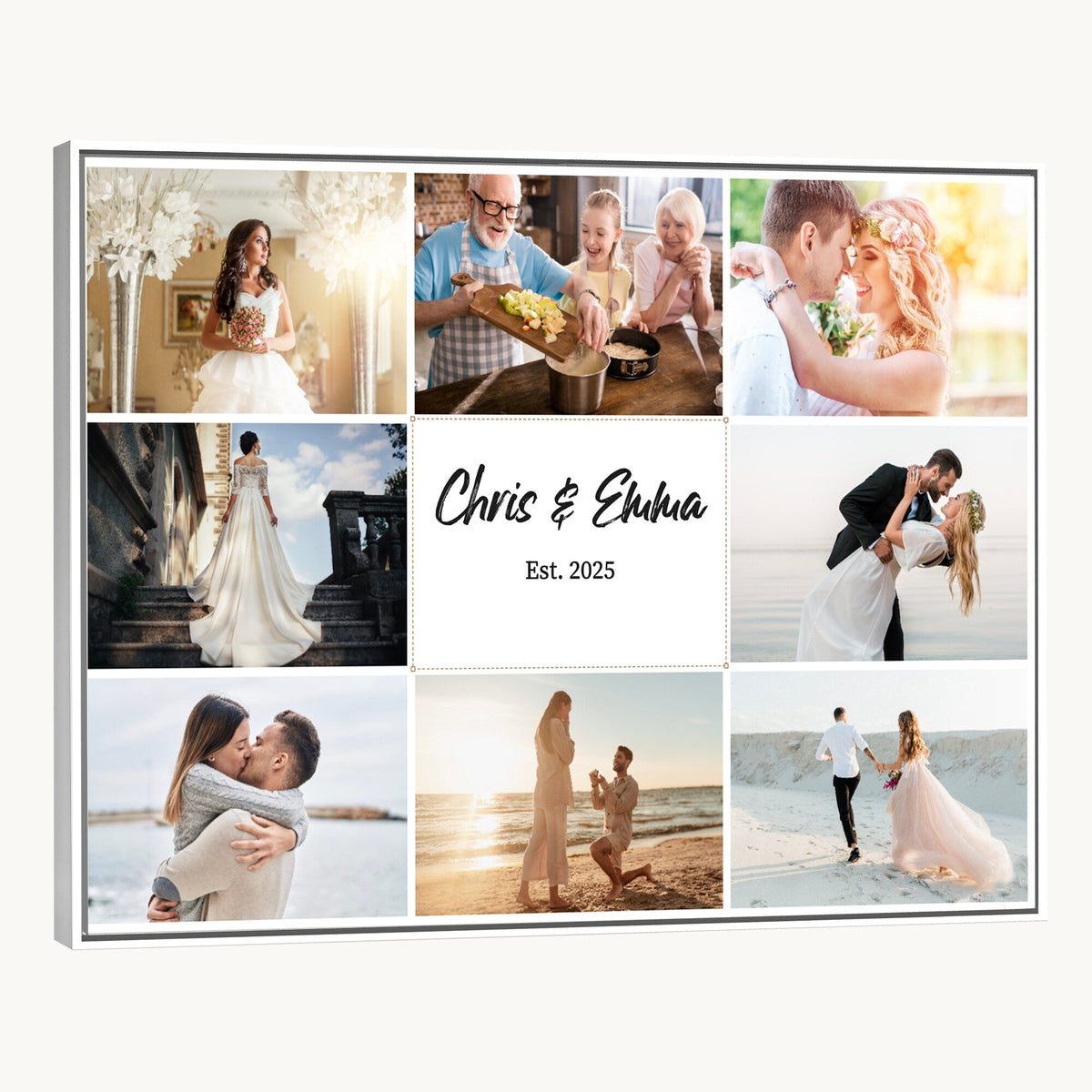CSTM914ANIDD-MGV-CV-36X24 - Custom Photo Framed Canvas Wall Art, Personalized Picture Print