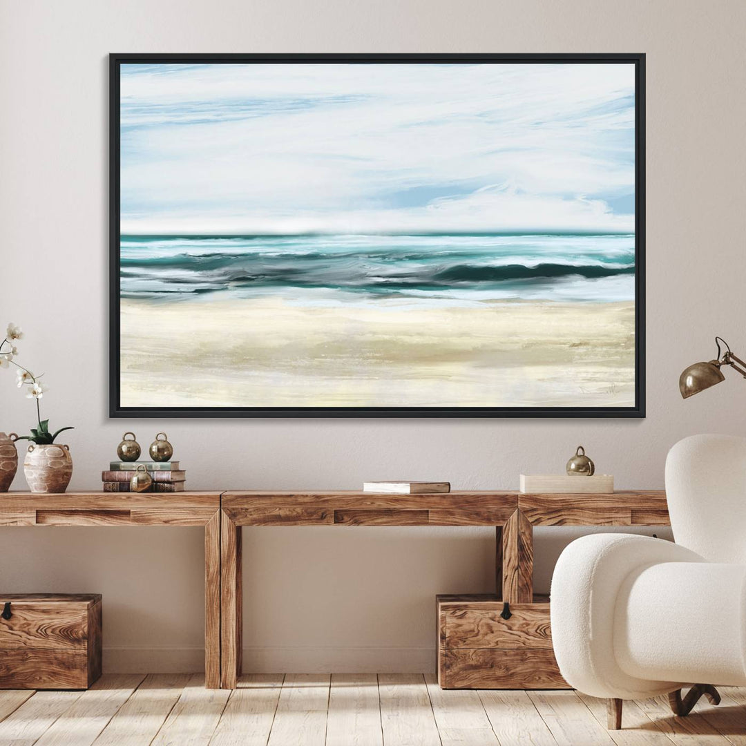 Ocean Abstract Wall Art Canvas Print